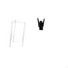 Minimalist Clear Acrylic Side Table with Rock Hand Gesture Statue Modern Bedside Cabinet And