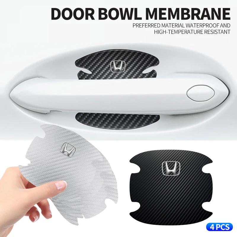 4Pcs Car Door Bowl Anti-scratch Sticker Handle Protection Sticker For Honda Civic xrv hrv crv brv City Accord Fit Jazz Insight TA8
