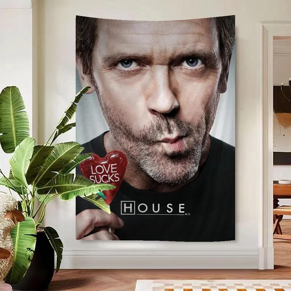 House Md Tv Printed Large Wall Tapestry Art Science Fiction Room Home Decor Decor Blanket