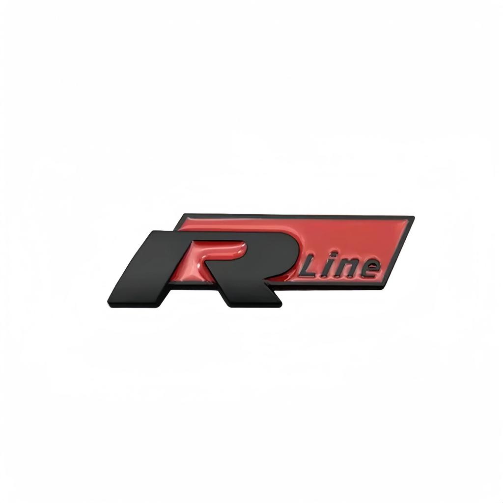 For VW 2025 Hot 1Pcs Metal Car Side Body Trunk Rline R Emblem Sticker For Volkswagen VW Golf 4 5 6 7 Bora MK7 Beetle Touran Tigu