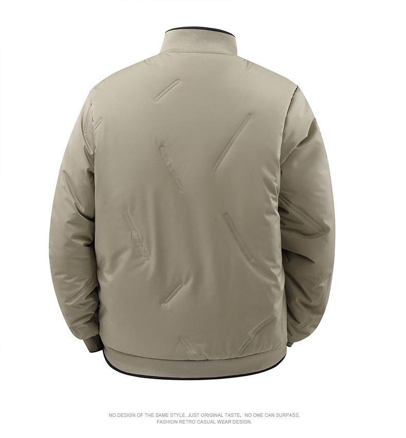 Men's 8X Ultrasonic Cotton Jacket - Autumn/Winter European & American Style Warm Coat