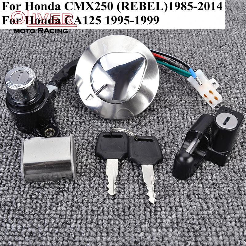 Ignition Switch Fuel Seat Lock Gas Cap Key Set For Honda CMX250 REBEL CMX 250 1985-2014 CA125 1995-1999 CA 125