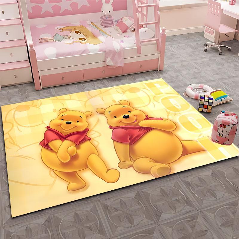 Multi-Size Cartoon Winnie The Pooh Carpet, Living Room Bedroom Kid's Room Sofa Mat,Doormat Floor Anti-slip Rug Next Day Shipping
