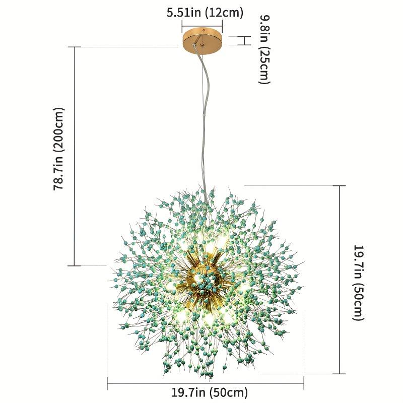 Dandelion Chandelier Lighting Pendant Lamp for Living Room Dining Room Home Decoration