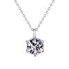 s925 Sterling Silver 2 Carat Moissanite Diamond Pendant Women's Necklace Fashion Minimalist Collar Necklace Jewelry Gift
