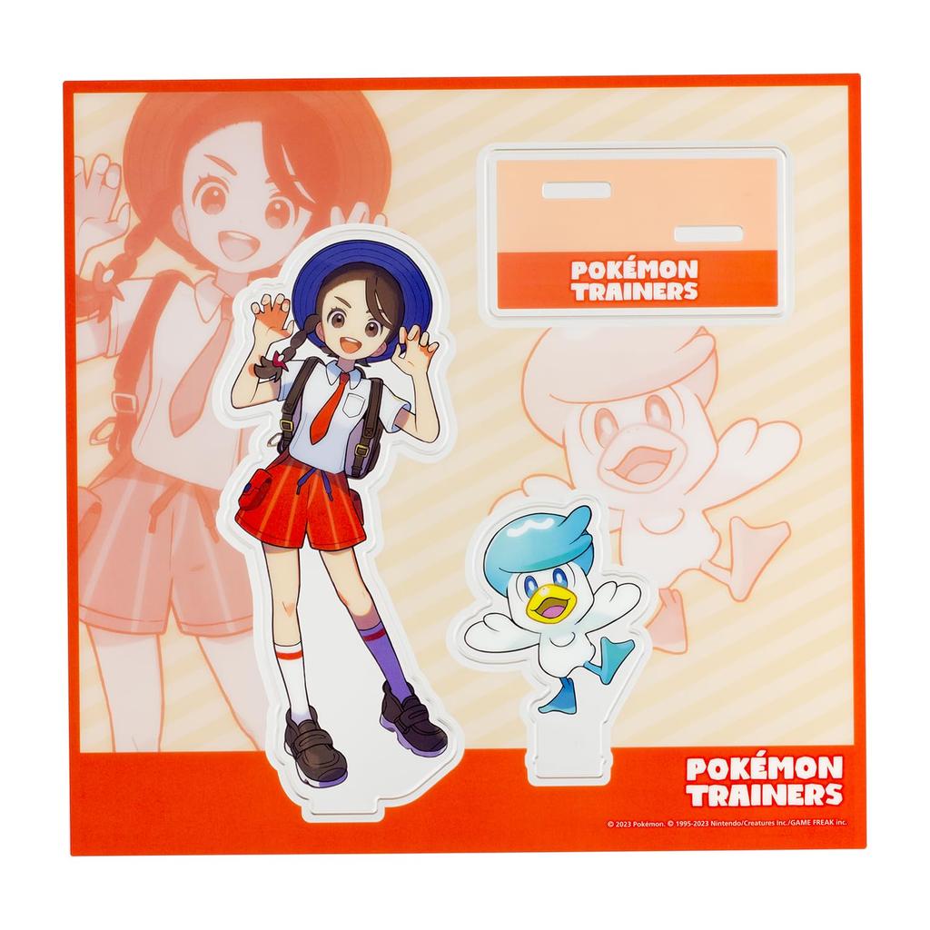 Pokémon Center Original Acrylic Stand: POKÉMON TRAINERS Aoi & Quascus