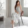 Cloud Cotton Suspender Nightdress Women's Summer Pajamas Summer Cardigan Long Style Can Be Worn Outside Seaside Vacation Sweet Skirt