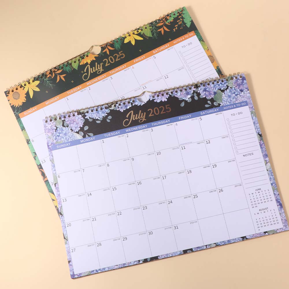 Creative Wall Calendar Spacious 18-Month Calendar Durable Hanging Calendar  Family Planning