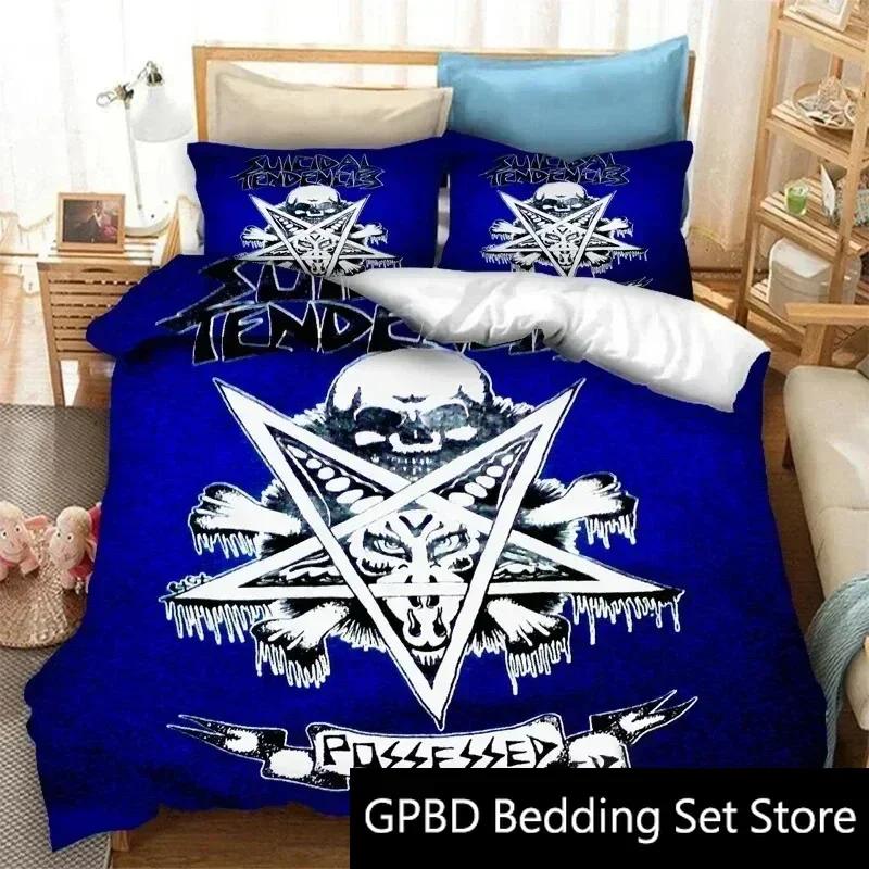 3D Print Suicidal Band Tendencies Bedding Set Double Twin King Duvet Cover Comforter Pillowcase Boys Girls Adults Bedroom