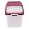 Rice Container PP Sealed Clear Rice Dispenser Flour Storage Bin with Cup for Kitchen Grain Dry Food Pet Food