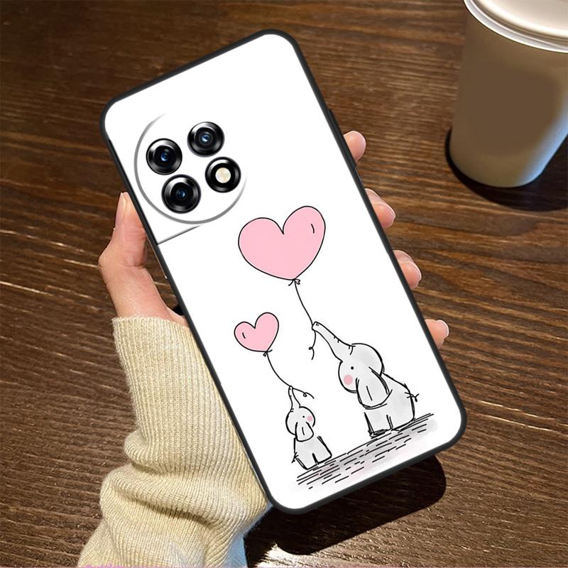 Cute Elephant For OnePlus 15R 13 12 11 9 Pro 12R 13R 10T 13T Case For OnePlus Nord 5 CE 2 3 4 Lite N20 N30