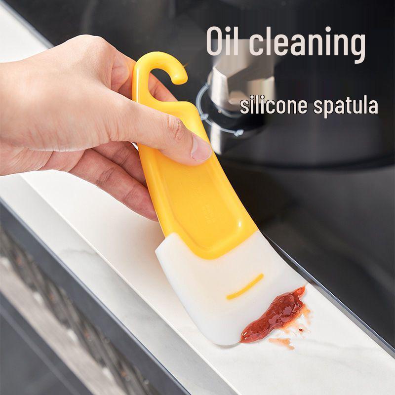 Silicone High-Temp Non-Stick Pan Scraper & Oil Shovel for Kitchen Cleaning