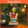 Fun Grinch Hanging Decoration Acrylic Christmas Tree Ornament Car Decor For Holiday Spirit