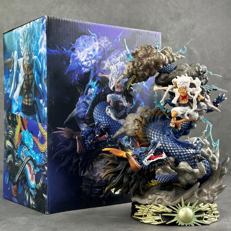 One Piece Nika Luffy vs Kaido Lightning Figure - Small Size