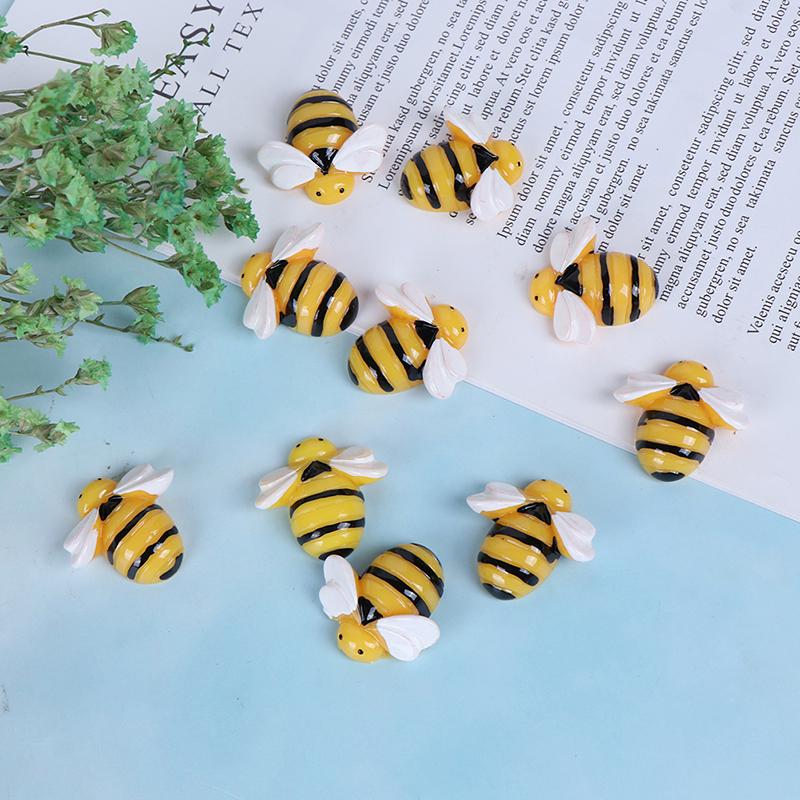 10Pcs Flat Back Resin Cabochon Bee Diy Flatback Scrapbooking Embellishment Craft