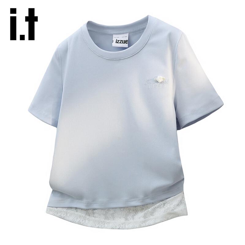 

Izzue It Lace Patchwork Short Sleeve T-Shirt L