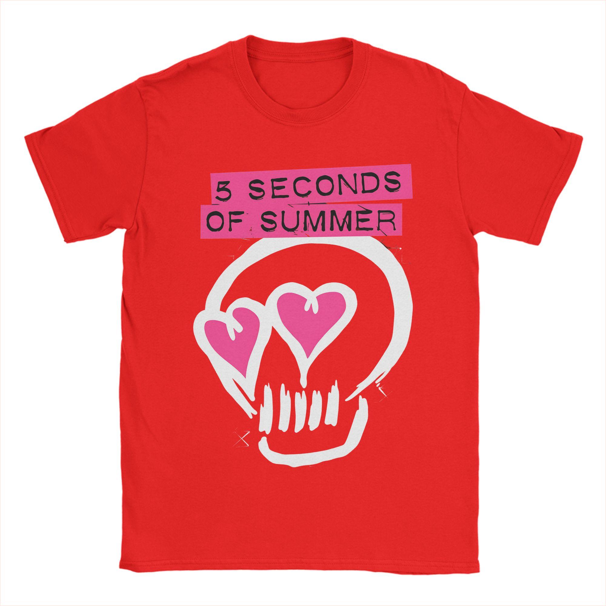 

Mens TShirts 5 Seconds of Summer 5SOS Unique 100 Cotton Tees Short Sleeve T Shirts Crewneck Tops Summer S