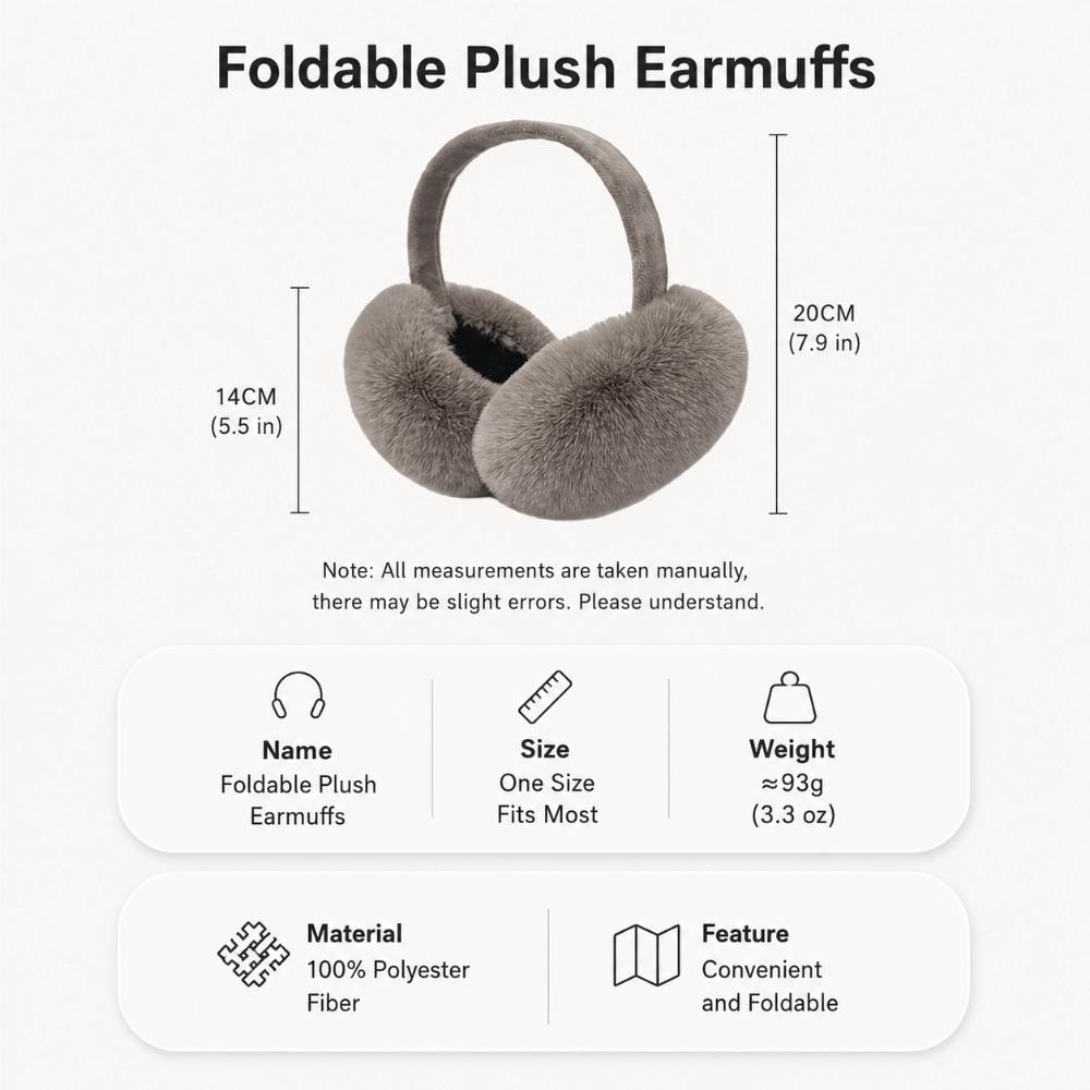 Folding Winter Earmuffs Warm Earflap Protection Fashion Plush Earmuffs Outdoor
