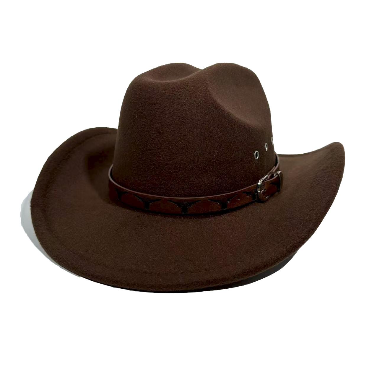 

Vintage Western Cowboy Hat British Knight Hat Men S And Women S Versatile Top Hat Outdoor Shade Jazz Hat M（56-58cm） темно-коричневого кольору