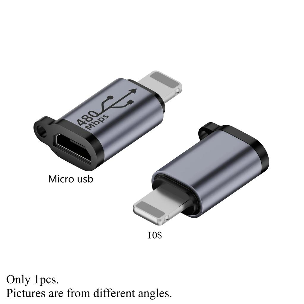 1-8 szt. Mini Adapter Konwerter USB Typu C Męski na iOS Micro Mini USB Żeński, Złącze Szybkiego Ładowania 480 Mbps Synchronizacji Danych Dla Xiaomi Samsung Telefon Komórkowy Smartphone