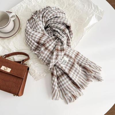 Écharpe Mixte Laine Acrylique Hiver Chaude Épaisse Confortable Enveloppement de Cou Pour Hommes Femmes Trajet Quotidien Écharpe d'Extérieur Décorer le Cadeau