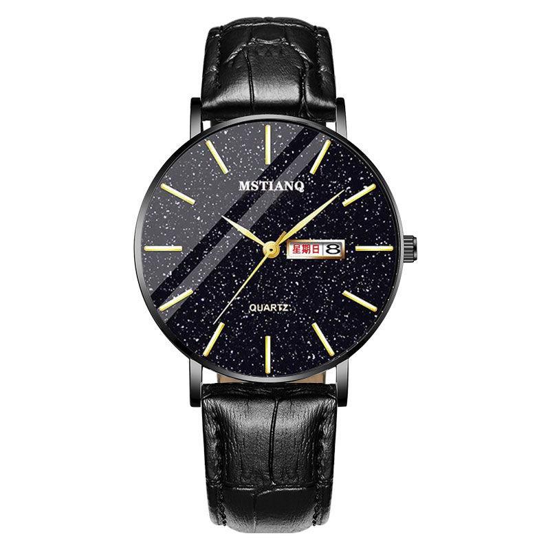 Watch Men S Simple Student Teen Trend Luminous Waterproof Trend Day Mesh Belt Starry Sky Quartz Watch