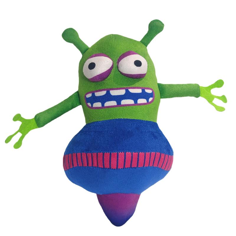 Soft Cartoon Plush Doll Alien Big Ear Rabbit Robot Stuffed Toy Fluffy Character Figure Decor Gift For Kids And Teens