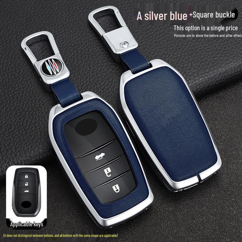Toyota RAV4 Smart Key Zinc Alloy Leather Protective Case