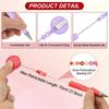 PATIKIL 10pcs Bead Pens Retractable Badge Reel Bead Pens Bulk Beads Ballpoint Pens Black Ink for DIY Making Office Workers Waitresses Writing