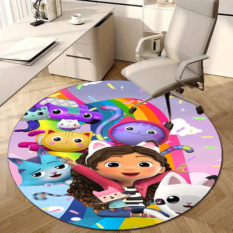 1pc Gaby's Bubble House3 Design Printed Area Round Carpet for Bedroom Living Room Home Decor Rugs Mat Non Slip Mat Rug for Bedside