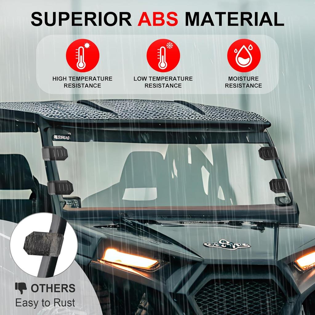 1/2/4 TV Windschutzscheibe Fenster HD Klemme für Can-Am Maverick x3 1000 Commander Für Honda Pioneer Kompatibel mit Polaris RZR für cf