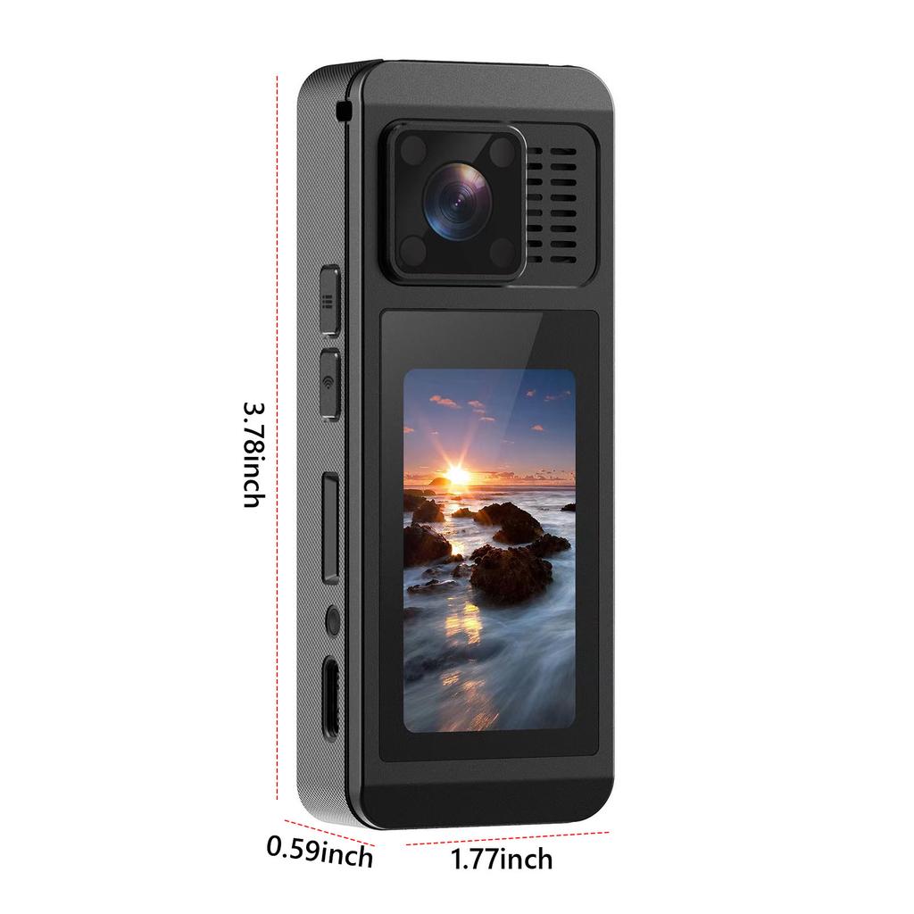 4K HD WiFi Mini Camera Color Screen Thumb Sports Camera 130 Degree Wide Angle Wearable Video Recorder for Cycling Horse Riding