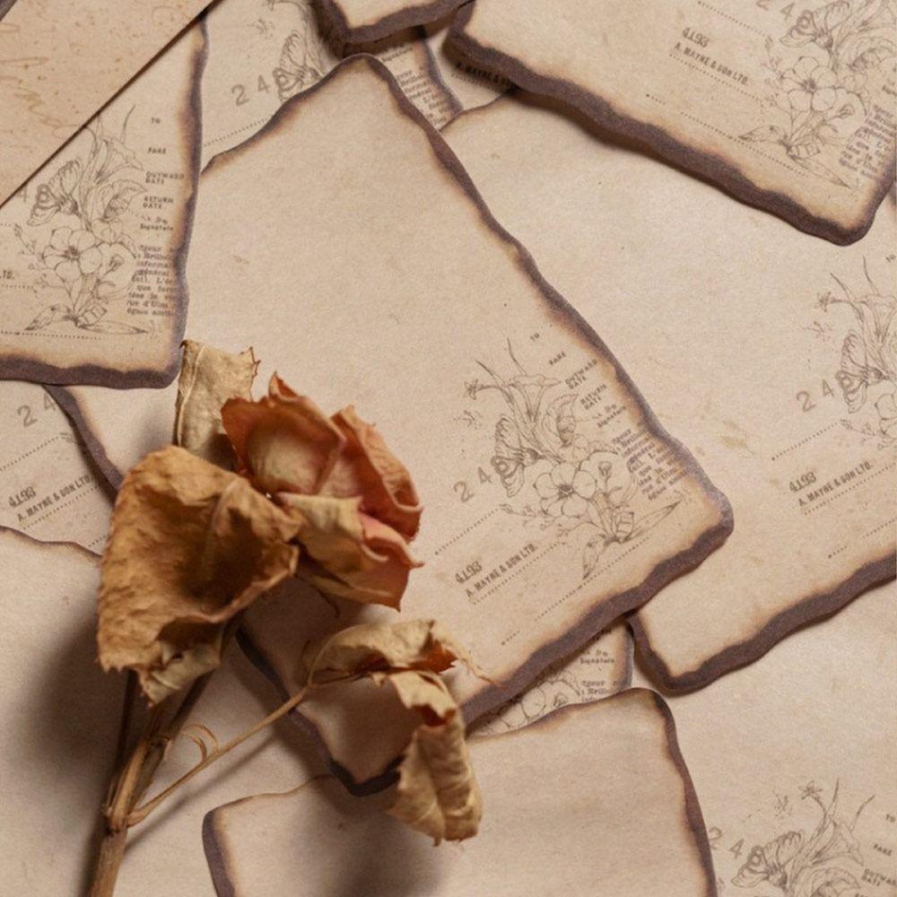 Self-adhesive Sticky Notes Vintage Burnt Series Tearable Note Pad To Do List Notepads  Student