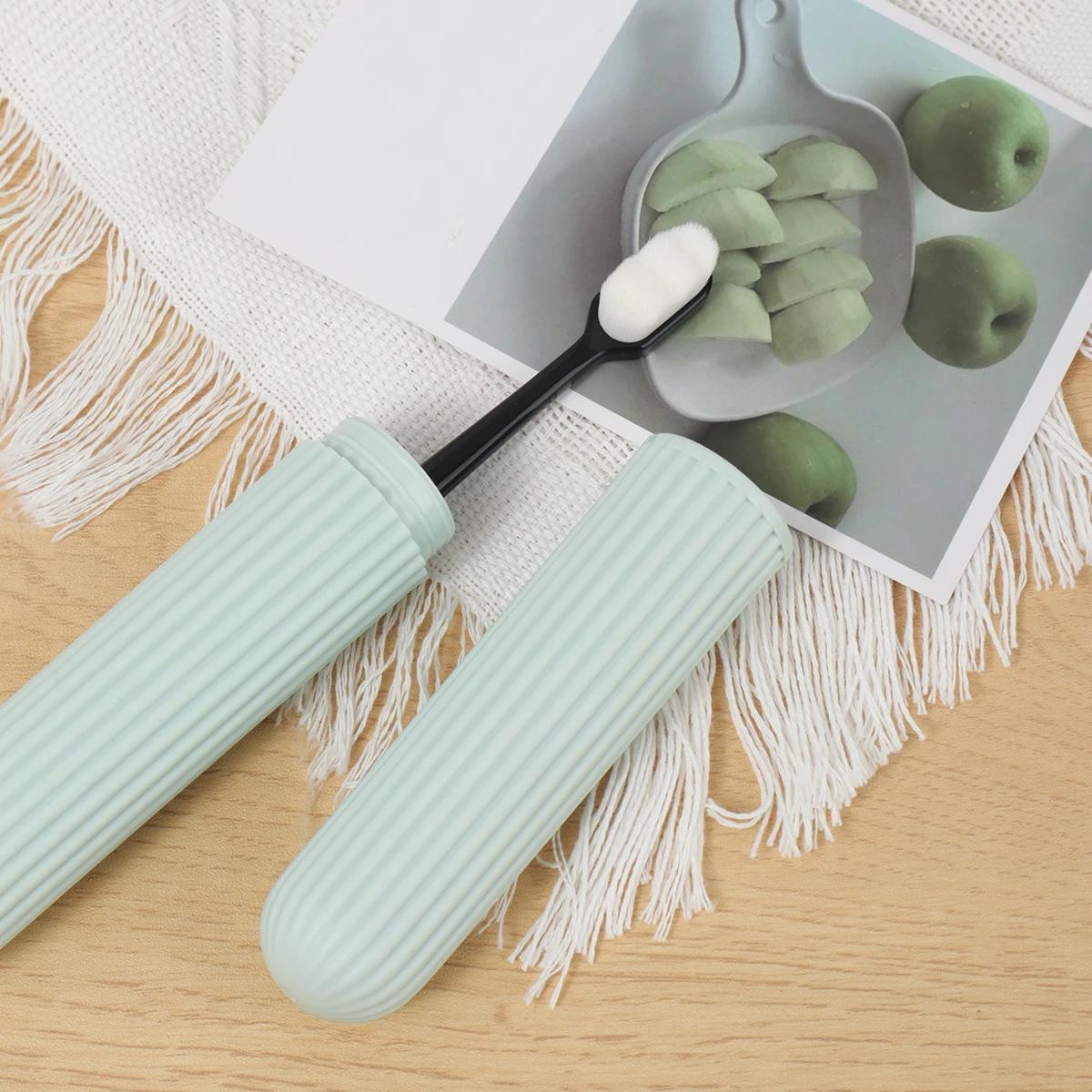 

1pc Eco-Friendly Portable Toothbrush Case - Dust-Proof Travel Holder, Durable Plastic Organizer In зелений
