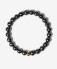 Aekki Gold Plata Hematite Natural Stone Bracelet