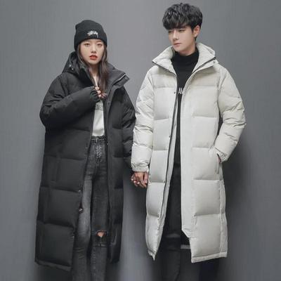 659 Winter Unisex Langer Daunenmantel mit Kapuze - Knielang, Verdickt, Wandelbares Design.