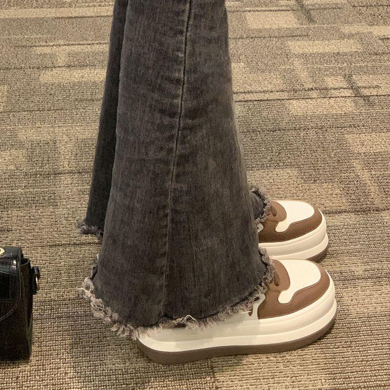 Fashion Versatile Star Big Head Shoes Women's Autumn Campus Wind Round Head Heightening Versatile Student Board Shoes