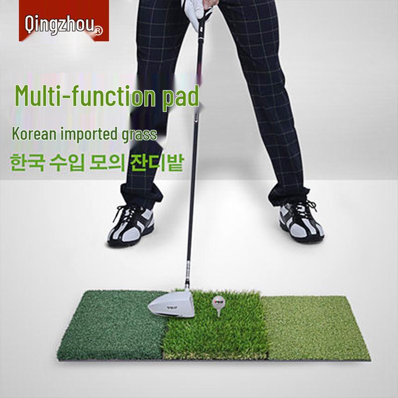 Three-in-One Portable Golf Putter Swing Practice Mat Qingzhou Three-in-One Multi-function Hitting Mat