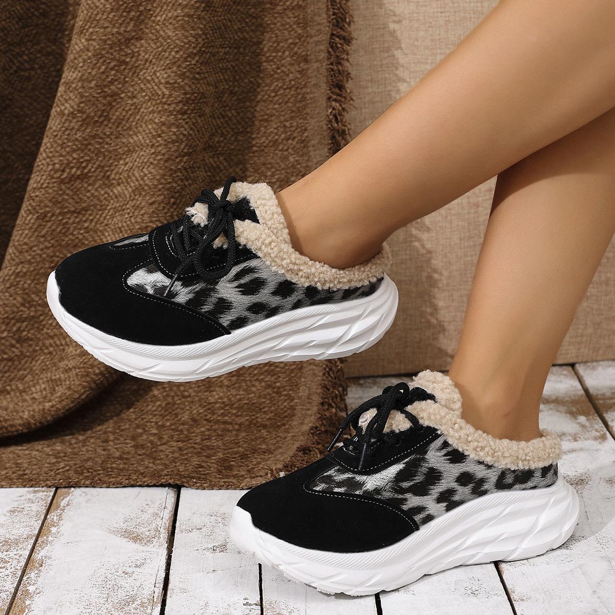 

2025 новые зимние хлопковые ботинки большого размера, бархатные, утолщенные, теплые, на платформе, сноубутсы 42 чёрный