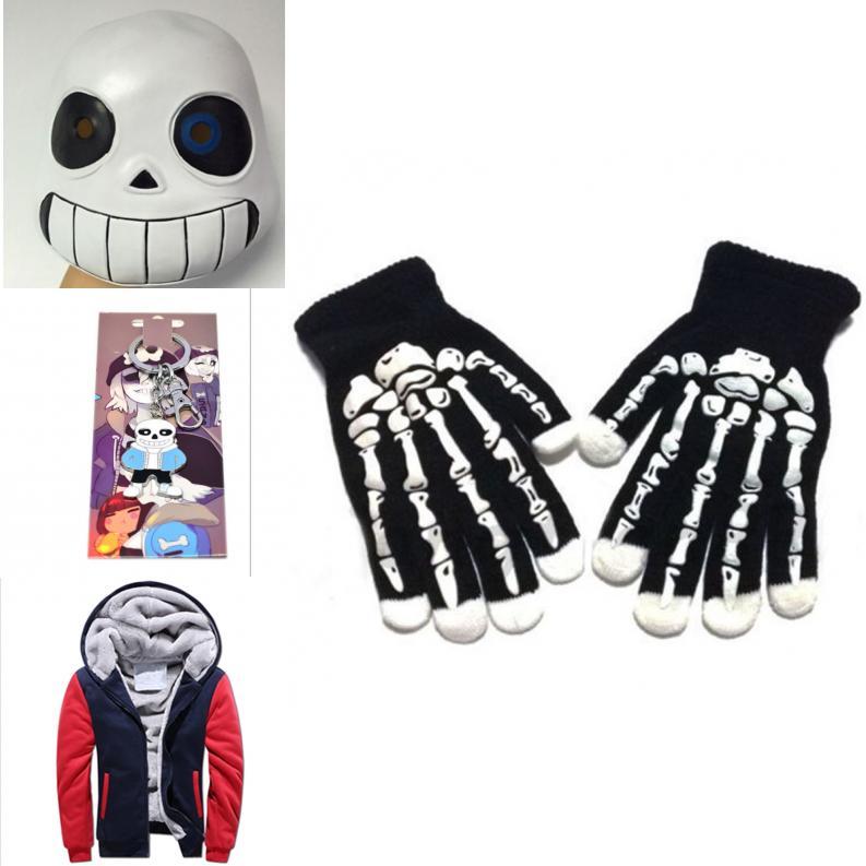 Undertale Sans Halloween Costume Hoodie Shorts Mask Socks Gloves Keychain**