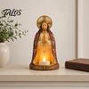 Talos Praying Figure Candlestick Decoration, Religious Candle Holder, Holder Ornaments for Home Office Living Room Table Decor
