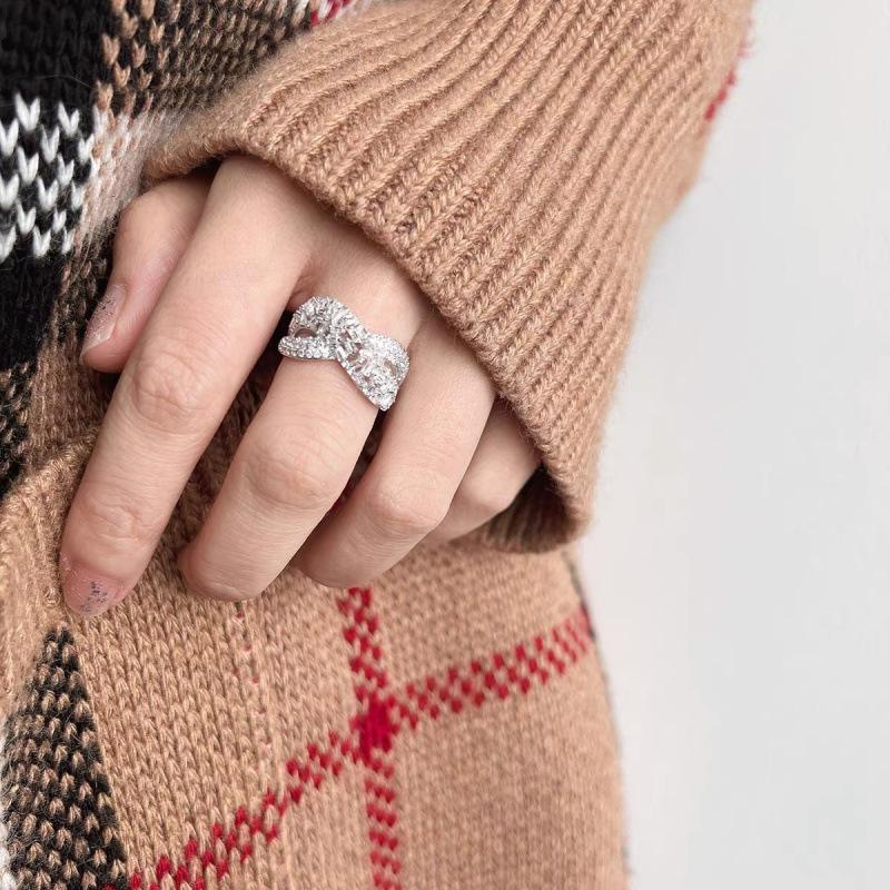 Luxurious Open Adjustable Wheat Grain Ring for Women Open Adjustable