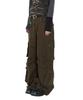 AAKAM Knee Pin-Tuck Double Pocket Cargo Pants (Khaki)