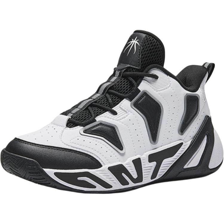 Anta Comfortable Fashionable Non-Slip Wear-Resistant Low-Top Kids Basketball Shoes Kids sneaker White Black 312441122