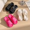 Thick Bottom High Heel Cm Muffin Eva One-word Drag Trendy Cool Slippers Women Step On Shit Feeling Soft Bottom Foreign Trade Wholesale
