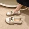 Leather Small Leather Shoes Women's 2024 Summer New British Style Women's Shoes Soft Sole Non-slip Flat Shoes Loafers Women's Single Shoes