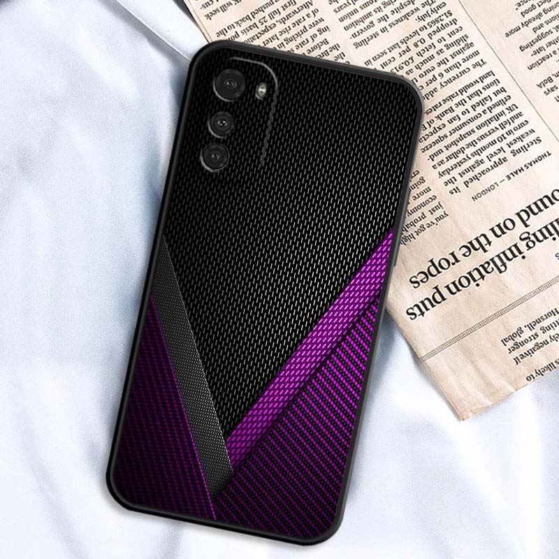 Creative metal style pattern For Motorola G85 Edge 50 G24 G35 G14 G04 40 G72 G34 G G54 G13 G32 5G Black Phone Case