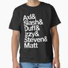 Retro Sunset Strip Rock Band Names List Typography Art - Classic 80S Hard Rock Fan Design | Best Buy Classic T-Shirt
