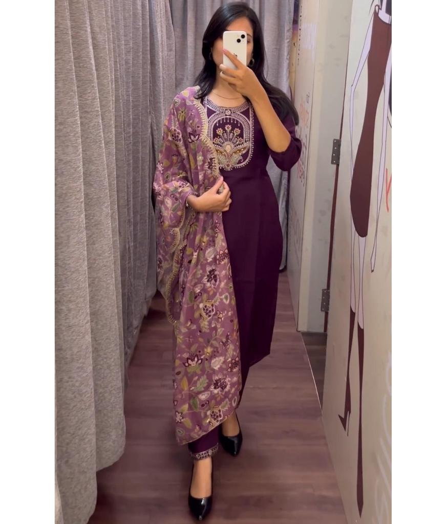 Indian Women Designer Party Wear Salwar Suit Kurti Pant Dupatta Set Indian Ethnic Wear