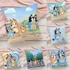 Bluey-B-B-Blueys Pillow Case Pillowcase Anti-dustmite Pillow Invisible Zipper Silky Short Plush Sofa Cushion Cover